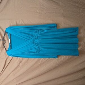 MAITAI long sleeve turquoise dress. Women's 1X